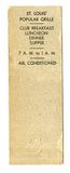 Chase Hotel, St. Louis, MO Matchbook Cover