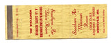 Southern Air Dixie Room and Missouri Room, Wentzville, MO Matchbook Cover