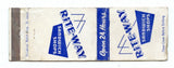 Rite-Way Sandwich Shops Matchbook Cover