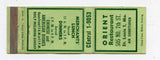 Orient Restaurant, St. Louis, MO Matchbook Cover