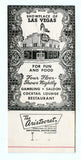 Silver Slipper, Las Vegas, NV Matchbook Cover