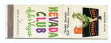 Nevada Club, Las Vegas, NV Matchbook Cover