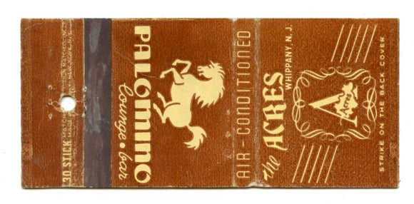 Acres Restaurant, Whippany, NJ Matchbook Cover