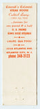 Conrad's Colonial Steak House, Atlantic City, NJ Matchbook Cover