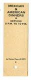 La Cocina Plaza, Old Albuquerque, NM Matchbook Cover