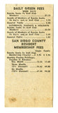 Rancho Santa Fe Golf Course, Del Mar, CA Matchbook Cover