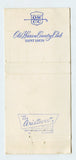 Old Warson Country Club, St. Louis, MO Matchbook Cover