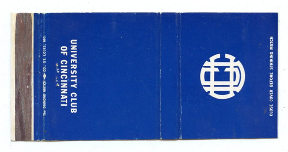 University Club, Cincinnati, OH Matchbook Cover