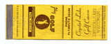 Crystal Lake Golf Club, Crystal Lake, WI Matchbook Cover