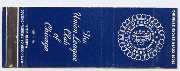 Union League Club, Chicago, IL Matchbook Cover