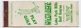 Lake Park Hills Golf Course, Coshocton, OH Matchbook Cover