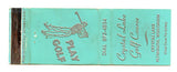 Crystal Lake Golf Course, Crystal Lake, Plymouth, WI Matchbook Cover