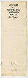 Silver Moon Club, Fond du Lac, WI Matchbook Cover