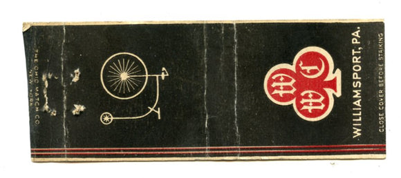 W W C, Williamsport, PA Matchbook Cover