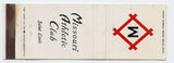 Missouri Athletic Club, St. Louis, MO Matchbook Cover