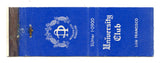 University Club, San Francisco, CA Matchbook Cover