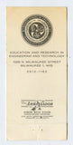 M S O E, Technology Park, Milwaukee, WI Matchbook Cover
