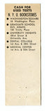 New York University Bookstores Matchbook Cover