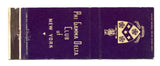 Phi Gamma Delta Club of New York, NY Matchbook Cover