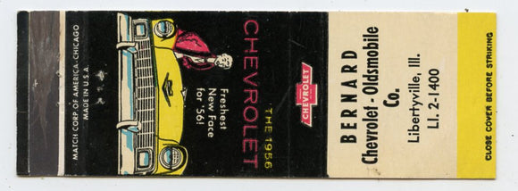 Bernard Chevrolet-Oldsmobile Co., Libertyville, IL Matchbook Cover