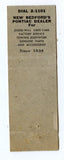 Peirce & Hook Inc. Pontiac, New Bedford, MA Matchbook Cover