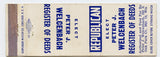 Peter J. Welcenbach for Register of Deeds, Milwaukee, WI Matchbook Cover