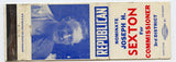 Joseph H. Sexton for Commissioner 3rd District Matchbook Cover