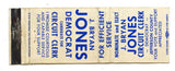 J. Bryan Jones for Circuit Clerk, Jefferson County, WI Matchbook Cover