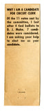 J. Bryan Jones for Circuit Clerk, Jefferson County, WI Matchbook Cover