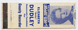 Elizabeth Dudley for County Recorder Matchbook Cover