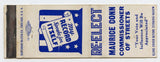 Maurice Conn for Commissioner of Streets Matchbook Cover