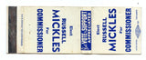 Russell Mickles for Commissioner Matchbook Cover