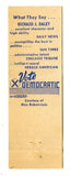 Richard J. Daley for County Clerk, Cook County, Chicago, IL Matchbook Cover