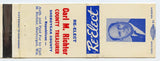 Carl M. Richter for County Treasurer, Sheboygan County, WI Matchbook Cover