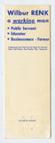 Wilbur Renk for Senator, Sun Prairie, WI Matchbook Cover