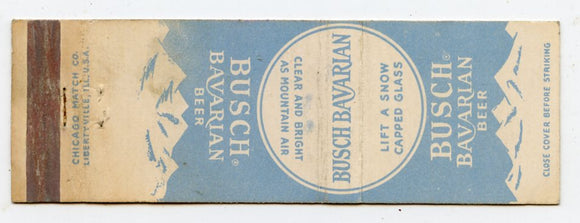 Busch Bavarian Beer Matchbook Cover