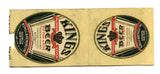 Kings Brewery, Inc., Brooklyn, NY Matchbook Cover