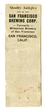 San Francisco Brewing Corp. Matchbook Cover