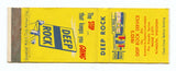 Fred's Deep Rock Service, Plymouth, WI Matchbook Cover