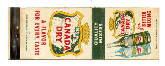 Canada Dry Matchbook Cover