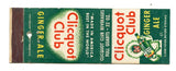Clicquot Club Ginger Ale Matchbook Cover