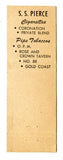S. S. Pierce Co. Overland Cigars, Boston, MA Matchbook Cover