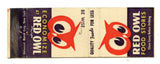 Red Owl Food Stores Matchbook Cover
