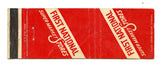 First National Super Market Stores Matchbook Cover