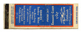 Eagles Club, F. O. E., Oshkosh, WI Matchbook Cover