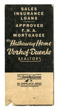 Vorhof-Duenke Realtors, St. Louis, MO Matchbook Cover