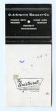 O. J. Smith Realty Co., Indianapolis, IN Matchbook Cover