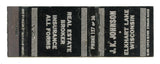 J. K. Johnson Real Estate and Insurance Agency, Elkhart Lake, WI Matchbook Cover