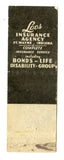 Loos Insurance Agency, Ft. Wayne, IN Matchbook Cover