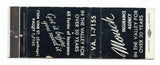 Mouch Insurance Agency, Cincinnati, OH Matchbook Cover